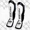 FIGHTERS - Muay Thai Schienbeinschutz / Striker / Weiss-Schwarz / Medium