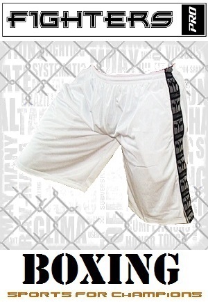 FIGHT-FIT - Fitness Shorts / White / Large