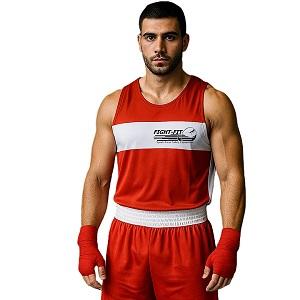 FIGHT-FIT - Maglia da boxe / Rosso / Small