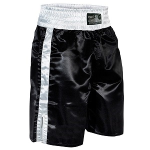 FIGHT-FIT - Boxing Shorts Long / Black-White / Medium