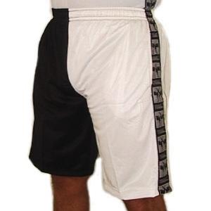 FIGHT-FIT - Pantaloncini da fitness / Nero-Bianco / Medium