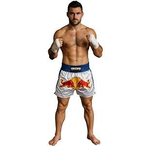 FIGHTERS - Pantaloncini Muay Thai / Bulls  / Bianco-Blu / Large