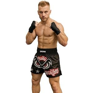 FIGHTERS - Pantaloncini Muay Thai / No Fear / Nero / XL