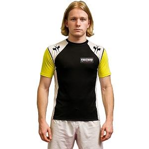 FIGHTERS - Rash Guard / Nero-Giallo / XS (12 - 16 anni, - 155 cm)