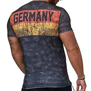 FIGHTERS - T-Shirt / Germania / Rosso-Oro-Nero / Medium