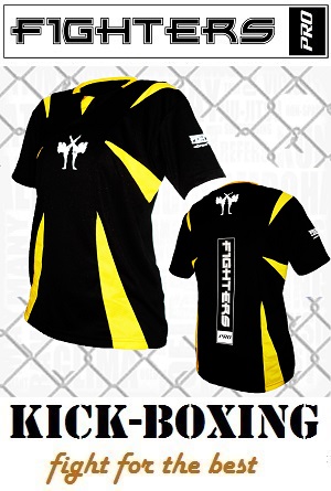 FIGHTERS - Kick-Boxing Shirt / Competition / Black / XS
