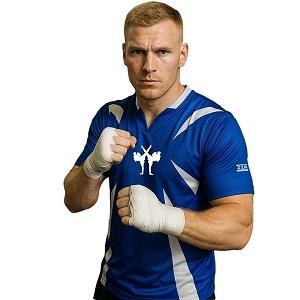 FIGHTERS - Camicia da kickboxing / Competition / Blu / Medium