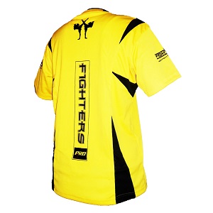 FIGHTERS - Camicia da kickboxing / Competition / Giallo / Large
