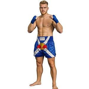 FIGHTERS - Pantaloncini Muay Thai / Bulls / Blu-Bianco / XL