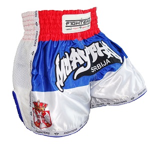 FIGHTERS - Pantalones Muay Thai / Serbia-Srbija / Elite / Medium