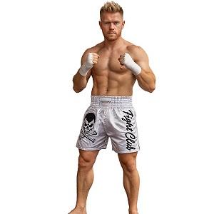 FIGHTERS - Pantaloncini Muay Thai / Fight Club Skull / Bianco / XL