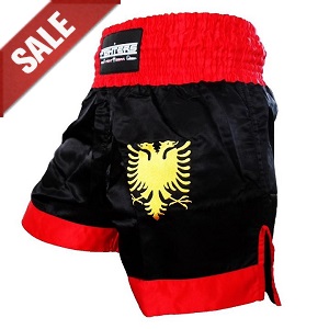 FIGHTERS - Pantaloncini Muay Thai / Albania / Nero / Large