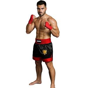 FIGHTERS - Pantaloncini Muay Thai / Albania / Nero / Large