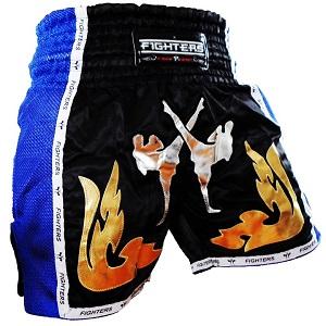 FIGHTERS - Pantaloncini Muay Thai / Elite Fighters / Nero-Bu / XS