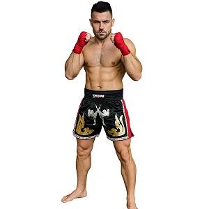 FIGHTERS - Pantaloncini Muay Thai / Elite Pro Fighters / Nero-Rosso / Medium