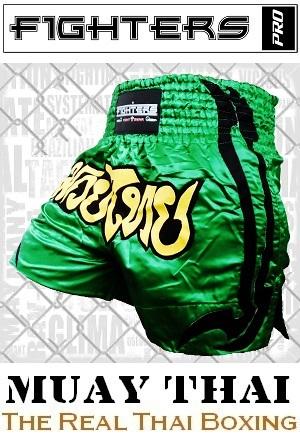 FIGHTERS - Muay Thai Shorts / Green / XL