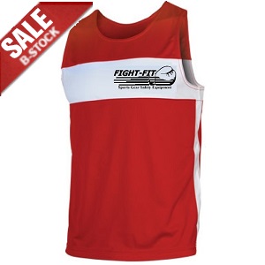 FIGHT-FIT - Maillot de Boxe / Rouge / Small