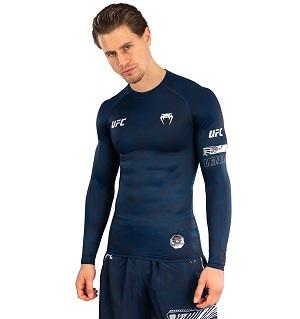 UFC Fusion by Venum Fight Week Rashguard a Manica Lunga Performance per Uomo / Blu oceanico / Medium