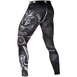 Venum - Pantaloni a compressione / Gladiator 3.0 / Nero-Bianco / XL