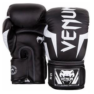 Venum - Boxing Gloves / Elite / Black-White / 14 oz