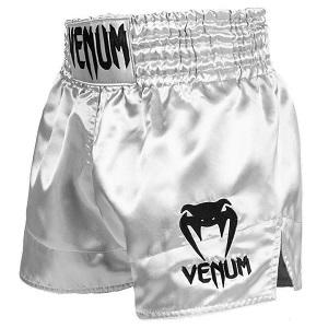 Venum - Pantaloncini di Muay Thai / Classic  / Argento-Nero / XL