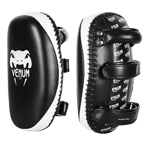 Venum - Escudos / Light Kick Pad / Negro-Blanco / Pares