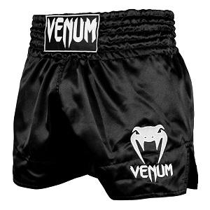 Venum - Pantaloncini di Muay Thai / Classic  / Nero-Bianco / Large