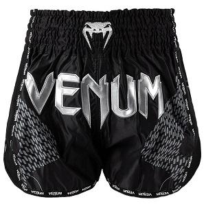 Venum - Pantaloncini di Muay Thai / Nexus / Nero-Argento / Medium