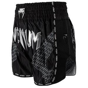 Venum - Pantaloncini di Muay Thai / Nexus / Nero-Argento / Medium