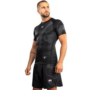 Venum - Rashguard / Nexus / Short Sleeve / Nero-Argento / Medium