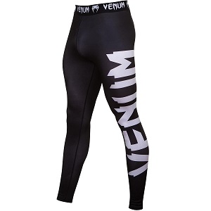 Venum - Pantaloni a compressione / Giant / Neri-Bianco / XL