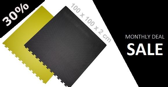 Steckmatten / 100 x 100 x 2.0 cm / Schwarz-Gelb